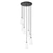 Z-Lite Farrell Pendant Round Matte Black 7 Light 3043P6-7R-MB | theLightShop