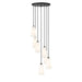 Z-Lite Farrell Pendant Round Matte Black 7 Light 3043P6-7R-MB | theLightShop