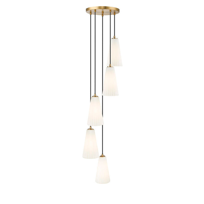 Z-Lite Farrell Pendant Round Modern Gold 5 Light 3043P6-5R-MGLD | theLightShop