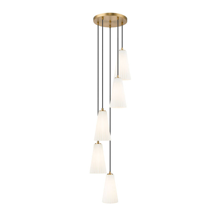 Z-Lite Farrell Pendant Round Modern Gold 5 Light 3043P6-5R-MGLD | theLightShop
