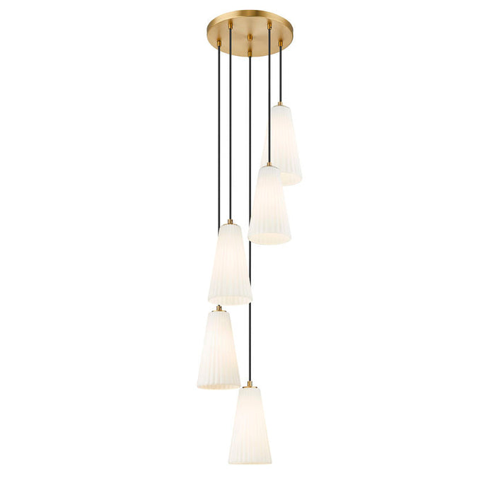 Z-Lite Farrell Pendant Round Modern Gold 5 Light 3043P6-5R-MGLD | theLightShop