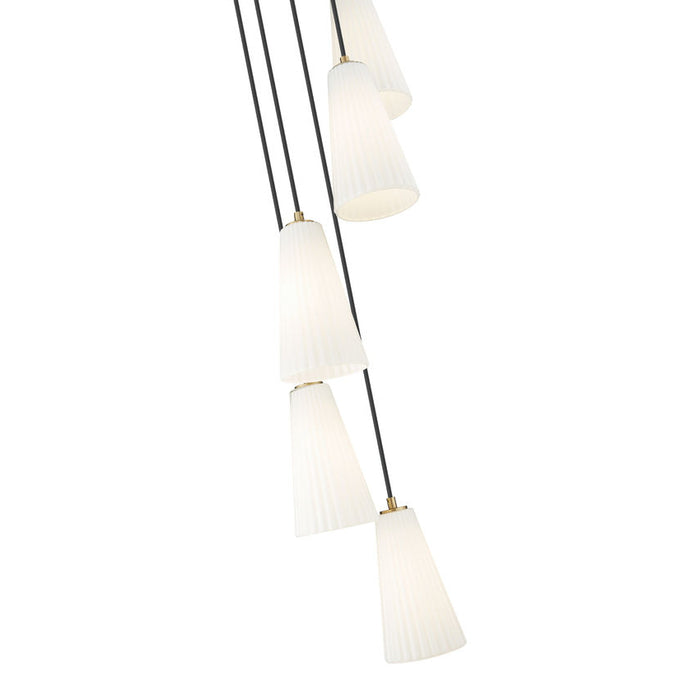 Z-Lite Farrell Pendant Round Modern Gold 5 Light 3043P6-5R-MGLD | theLightShop