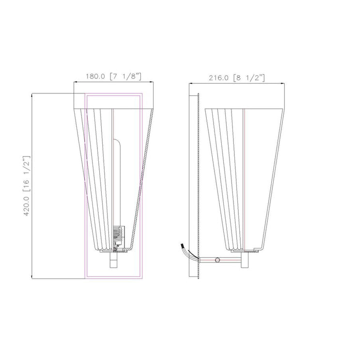 Z-Lite Farrell Wall Sconce Modern Gold 1 Light 3043-1SL-MGLD | theLightShop