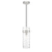 Z-Lite Fontaine 1 Light Pendant - Brushed Nickel - Cord
