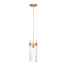 Z-Lite Fontaine 1 Light Pendant - Rubbed Brass - Stem