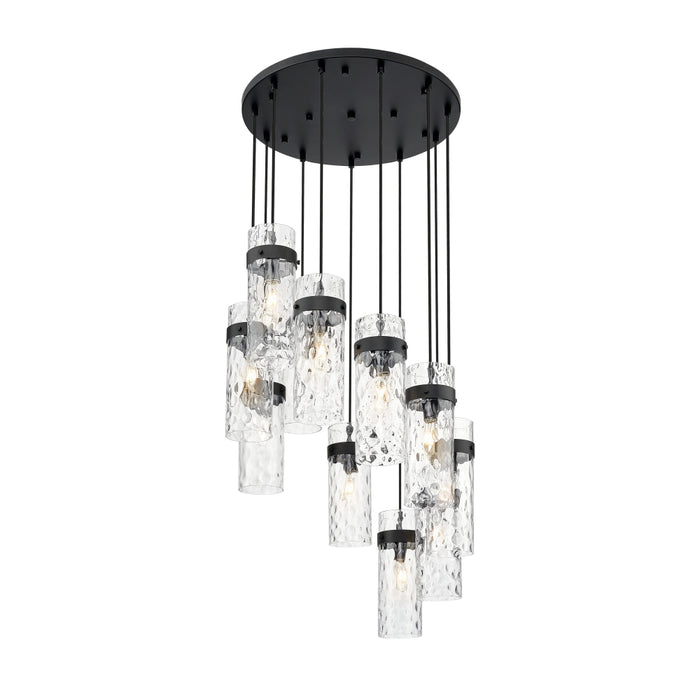 Z-Lite Fontaine 11 Light Pendant - Matte Black