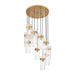 Z-Lite Fontaine 11 Light Pendant - Rubbed Brass