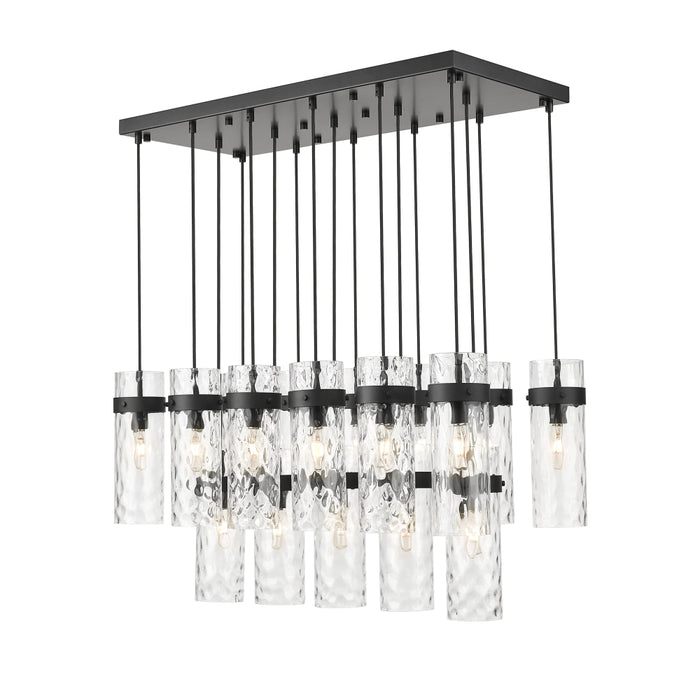 Z-Lite Fontaine 17 Light Linear Pendant - Matte Black