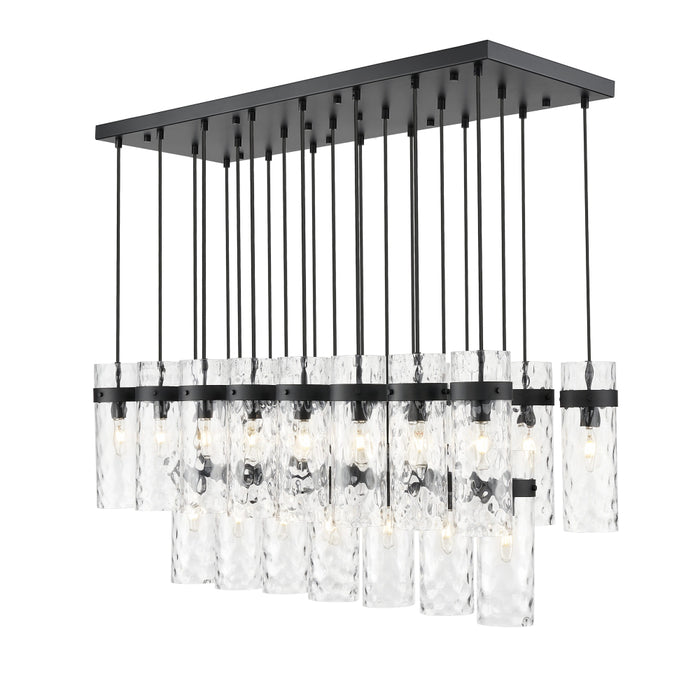 Z-Lite Fontaine 23 Light Linear Pendant - Matte Black