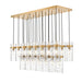 Z-Lite Fontaine 23 Light Linear Pendant - Rubbed Brass