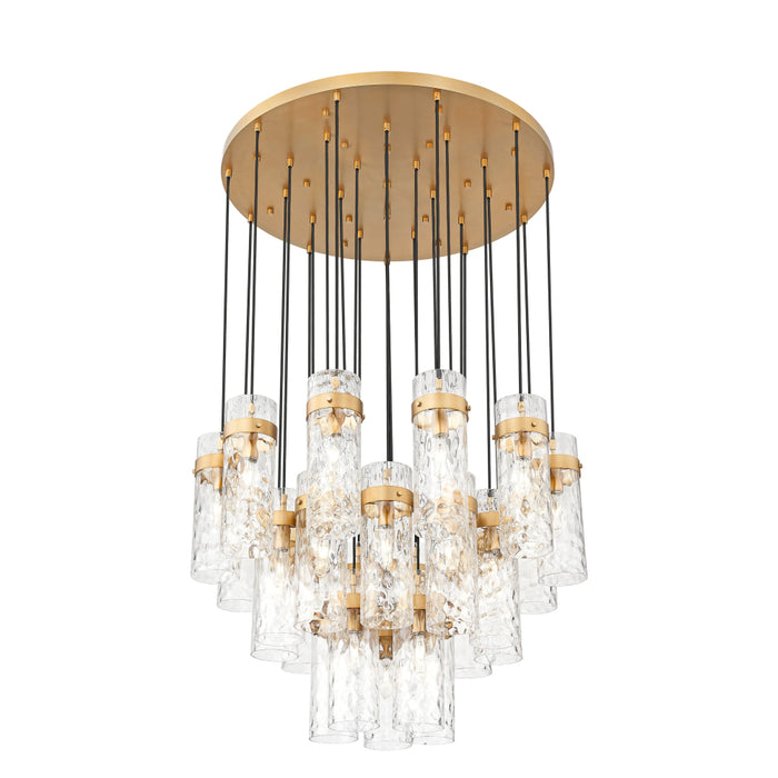 Z-Lite Fontaine 27 Light Round Pendant - Rubbed Brass