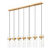 Z-Lite Fontaine 7 Light Linear Pendant - Rubbed Brass