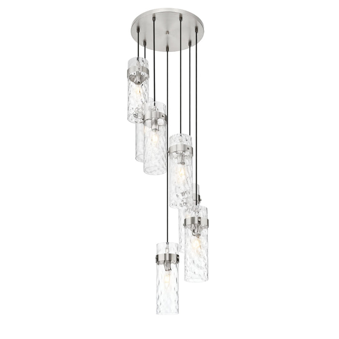 Z-Lite Fontaine 7 Light Round Pendant - Brushed Nickel