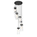Z-Lite Fontaine 7 Light Round Pendant - Matte Black