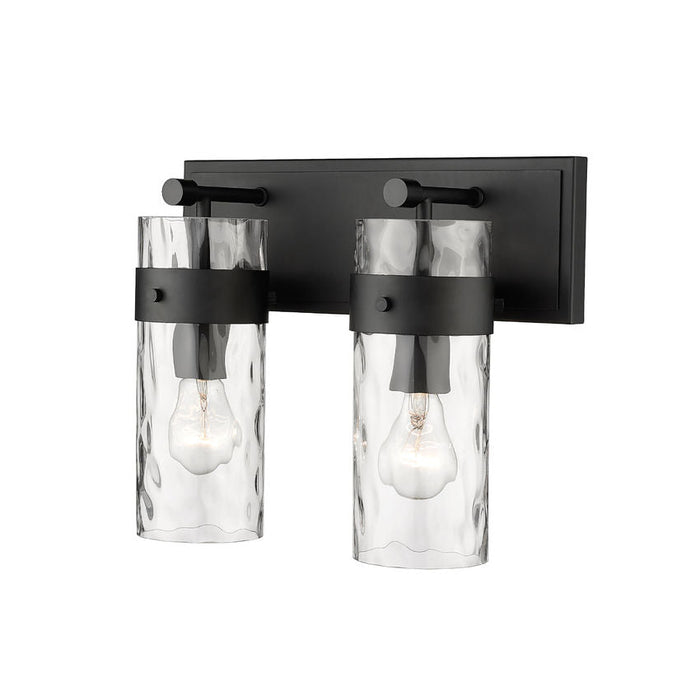 Z-Lite Fontaine Matte Black 2 Light Vanity 3035-2V-MB | theLightShop
