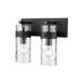 Z-Lite Fontaine Matte Black 2 Light Vanity 3035-2V-MB | theLightShop