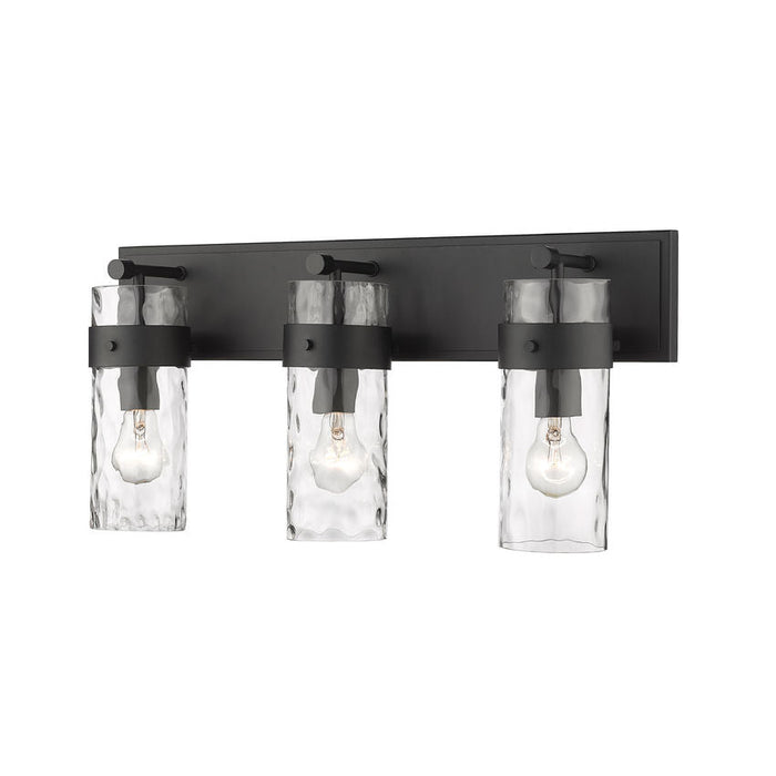 Z-Lite Fontaine Matte Black 3 Light Vanity 3035-3V-MB | theLightShop