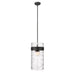 Z-Lite Fontaine Matte Black 4 Light Pendant 3035P12-MB | theLightShop