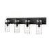 Z-Lite Fontaine Matte Black 4 Light Vanity 3035-4V-MB | theLightShop