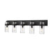 Z-Lite Fontaine Matte Black 5 Light Vanity 3035-5V-MB | theLightShop