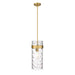 Z-Lite Fontaine Rubbed Brass 1 Light Pendant 3035P6-RB | theLightShop