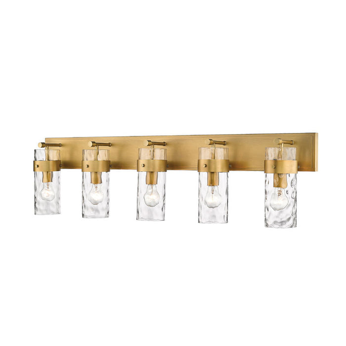 Z-Lite Fontaine Rubbed Brass 5 Light Vanity 3035-5V-RB | theLightShop