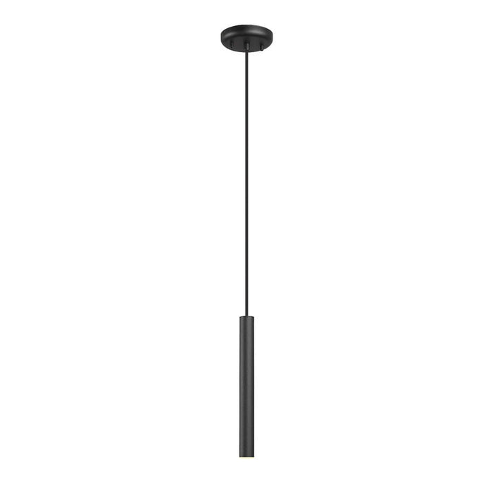 Z-Lite Forest 1 Light LED 12’’ Pendant - Matte Black