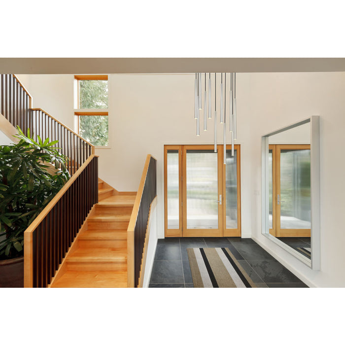 Z-Lite Forest 11 Light LED Round Pendant - Brushed Nickel - 24’’