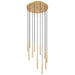 Z-Lite Forest 11 Light LED Round Pendant - Modern Gold - 12’’