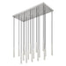 Z-Lite Forest 17 Light LED Rectangular Pendant - Brushed Nickel - 12’’
