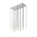 Z-Lite Forest 17 Light LED Rectangular Pendant - Brushed Nickel - 24’’