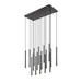 Z-Lite Forest 17 Light LED Rectangular Pendant - Matte Black - 24’’