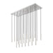 Z-Lite Forest 23 Light LED Rectangular Pendant - Brushed Nickel - 12’’