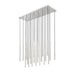 Z-Lite Forest 23 Light LED Rectangular Pendant - Brushed Nickel - 24’’