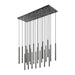 Z-Lite Forest 23 Light LED Rectangular Pendant - Matte Black - 24’’