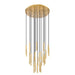 Z-Lite Forest 27 Light LED Round Pendant - Modern Gold - 12’’