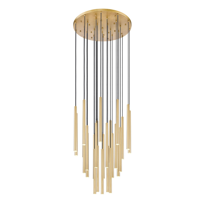 Z-Lite Forest 27 Light LED Round Pendant - Modern Gold - 24’’