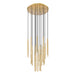 Z-Lite Forest 27 Light LED Round Pendant - Modern Gold - 24’’