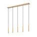 Z-Lite Forest 5 Light LED Linear Pendant - Modern Gold - 12’’