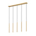 Z-Lite Forest 5 Light LED Linear Pendant - Modern Gold - 24’’