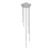 Z-Lite Forest 5 Light LED Round Pendant - Brushed Nickel - 12’’