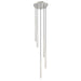 Z-Lite Forest 5 Light LED Round Pendant - Brushed Nickel - 24’’