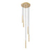 Z-Lite Forest 5 Light LED Round Pendant - Modern Gold - 12’’