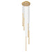 Z-Lite Forest 5 Light LED Round Pendant - Modern Gold - 24’’