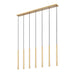 Z-Lite Forest 7 Light LED Linear Pendant - Modern Gold - 24’’