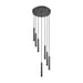 Z-Lite Forest 7 Light LED Round Pendant - Matte Black - 12’’