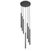 Z-Lite Forest 7 Light LED Round Pendant - Matte Black - 24’’