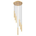Z-Lite Forest 7 Light LED Round Pendant - Modern Gold - 12’’