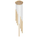 Z-Lite Forest 7 Light LED Round Pendant - Modern Gold - 24’’