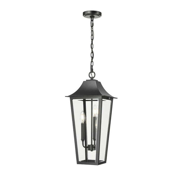 Z-Lite Gannon Outdoor Pendant Black 3 Light 5008CHB-BK | theLightShop
